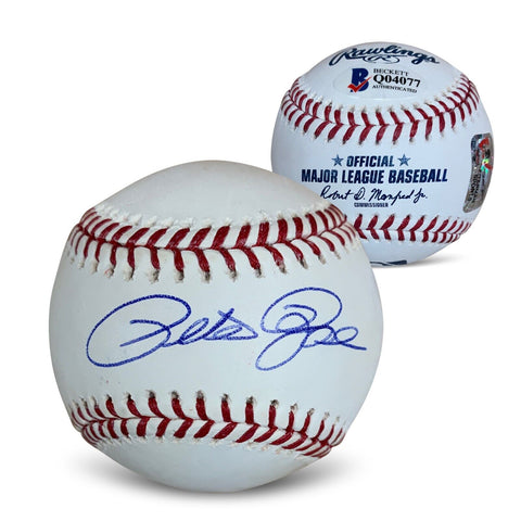 Pete Rose Autographed MLB Signed Baseball Beckett COA With Display Case