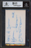 Rams Deacon Jones Authentic Signed 3x5 Index Card Autographed BAS Slabbed