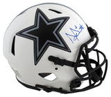 Cowboys Dak Prescott Signed Lunar Full Size Speed Proline Helmet w/ Case BAS Wit