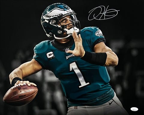 Jalen Hurts Philadelphia Eagles Signed Spotlight 16x20 Photo JSA Authentication
