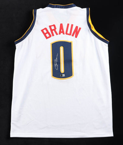 Christian Braun Signed Denver Nuggets Home White Jersey (Beckett) 2023 Champion