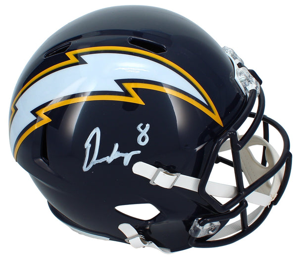 Omarion Hampton Autographed Chargers Color Rush Full Size Speed Helmet Beckett