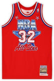 Frmd Magic Johnson LA Lakers Signed Red M&N 1981 All-Star Game Authentic Jersey