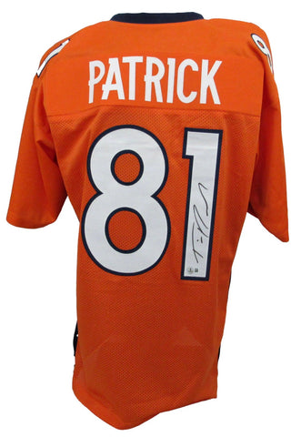 Tim Patrick Signed/Auto Orange Denver Broncos Football Jersey Beckett 208151