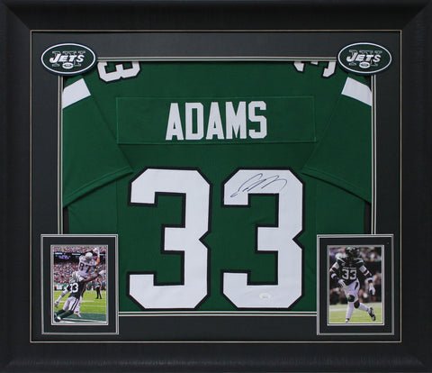 Jamal Adams Authentic Signed Green Pro Style Framed Jersey Autographed JSA Wit