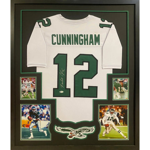 Randall Cunningham Autographed Signed Framed White Eagles Jersey BECKETT