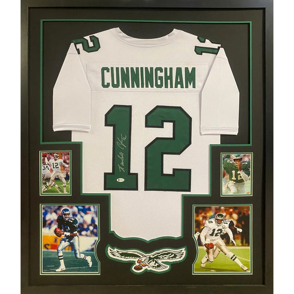 Randall Cunningham Autographed Signed Framed White Eagles Jersey BECKETT