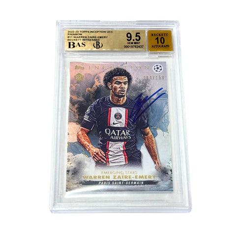 Warren Zaire-Emery Signed 2022 Topps Inception UCC Rainbow /150 Rookie - BGS 9.5