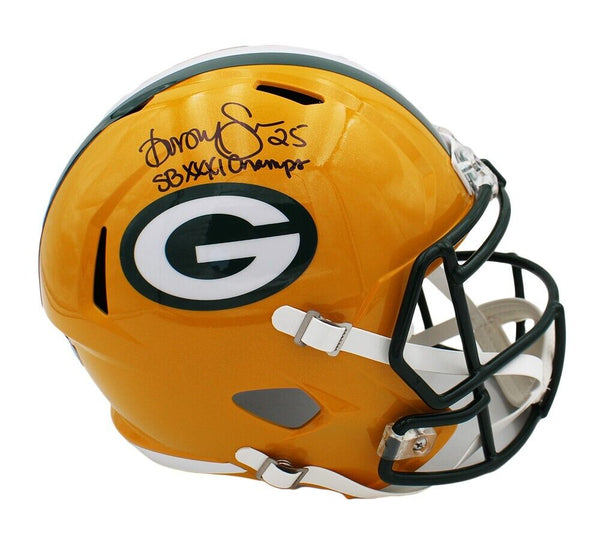 Dorsey Levens Signed Green Bay Packers Speed Full Size NFL Helmet with Inscr.