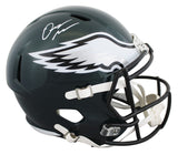 Eagles Quinyon Mitchell Signed Full Size Speed Rep Helmet W/ Case JSA Witnessed