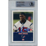 Andre Johnson Signed 2003 Fleer Tradition 277 Slabbed Trading Card Beckett 49350