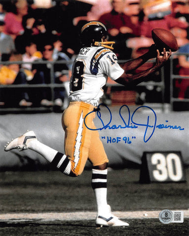 Chargers Charlie Joiner "HOF 96" Authentic Signed 8x10 Vertical Photo BAS 1