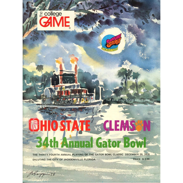 Unautographed Magazine Clemson vs Ohio State 1978 Gator Bowl Program 58437