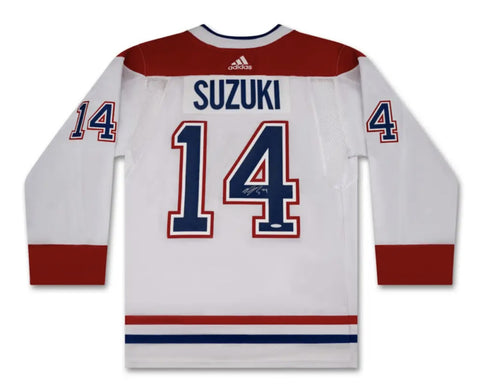 Nick Suzuki Autographed Montreal Canadiens Authentic White Jersey UDA