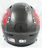 Mike Alstott Autographed Buccaneers Mid-Size SpeedFlex Helmet - Beckett W Holo