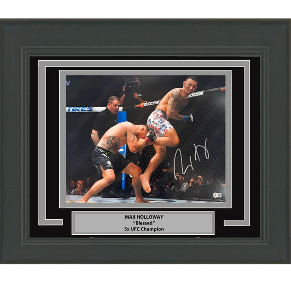 Framed Autographed/Signed Max Holloway UFC MMA Fighting 16x20 Photo BAS JSA COA