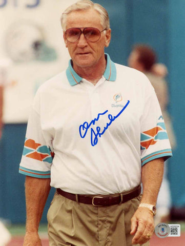 Don Shula Autographed/Signed Miami Dolphins 8x10 Photo Beckett 50597