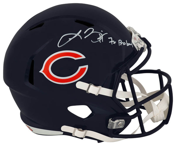 Lance Briggs Signed Bears Riddell F/S Rep Helmet w/7x PB - In White - (SS COA)