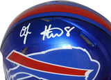 Oj Howard Autographed/Signed Buffalo Bills Flash Mini Helmet Beckett 40497