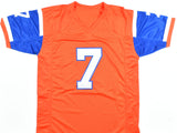 John Elway Autographed Orange Blue Pro Style Jersey - Beckett W Hologram *Black