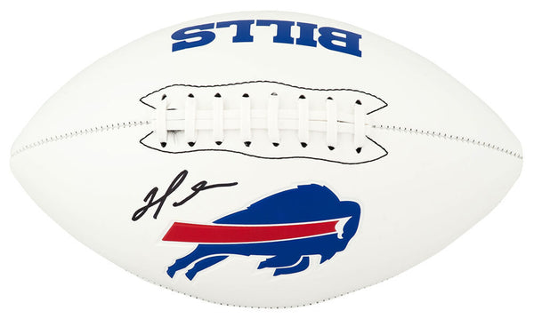 Damar Hamlin Signed Buffalo Bills Logo Franklin White Football - (SCHWARTZ COA)