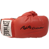 Roberto Duran Autographed/Signed Red Right Boxing Glove Beckett 44776