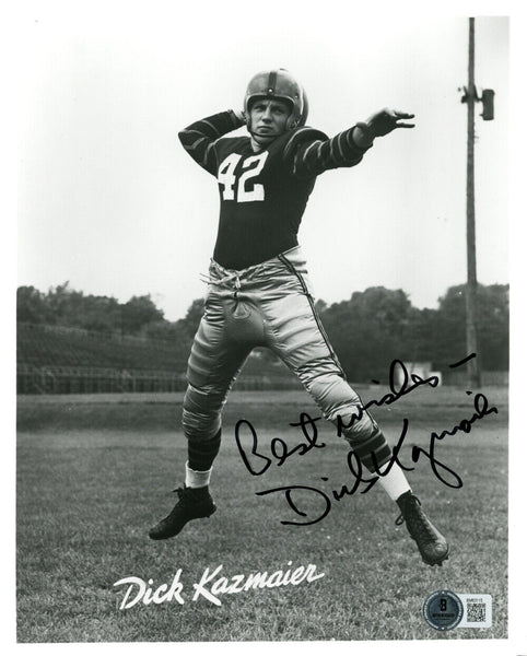 Dick Kazmaier Signed Princeton Tigers 8x10 Photo Best Wishes BAS 47203