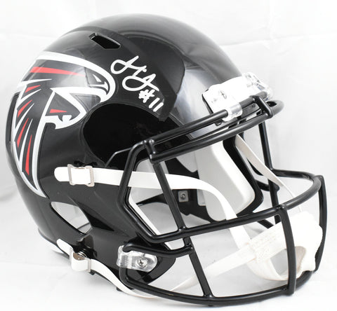 Julio Jones Autographed Atlanta Falcons F/S Speed Helmet -Beckett W Holo*Silver