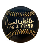 David Wells Autographed Black Baseball Yankees Perfect Game Beckett 41113