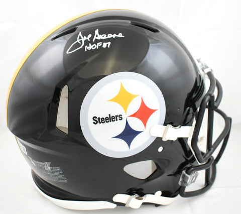 Joe Greene Autographed Steelers F/S Speed Authentic Helmet HOF - Beckett W Holo
