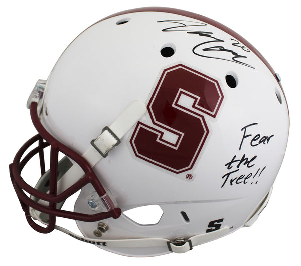 Stanford Bryce Love "Fear The Tree!!" Signed Schutt F/S Rep Helmet PSA #AE44278