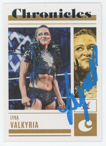Lyra Valkyria WWE Authentic Signed 2023 Panini Chronicles #19 Card BAS #BS86717