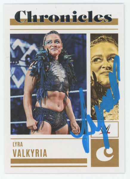 Lyra Valkyria WWE Authentic Signed 2023 Panini Chronicles #19 Card BAS #BS86717