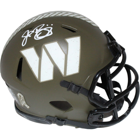 John Riggins Signed Washington Commanders Salute Mini Helmet Beckett 42290