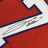 Framed Autographed/Signed Josh Allen 35x39 Buffalo Red Jersey Beckett BAS COA