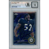 Ray Lewis Autographed/Signed 2011 Topps Chrome #2 Trading Card Beckett 52933