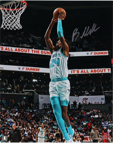 Brandon Miller Charlotte Hornets Autographed 16" x 20" Dunk In White Photograph