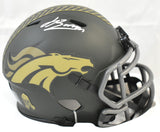 Jahdae Barron Autographed Broncos Salute 2025 Speed Mini Helmet - Beckett W Holo