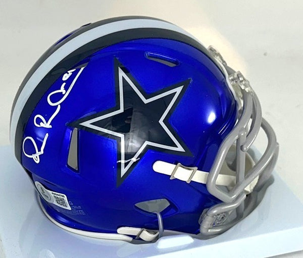 Cowboys HOF'er MICHAEL IRVIN Signed Riddell FLASH Speed Mini Helmet AUTO - BAS