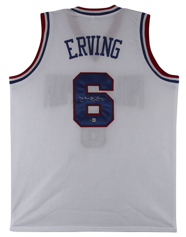 Julius "Dr. J" Erving Authentic Signed White Pro Style Jersey BAS Witnessed