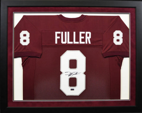 JEFF FULLER AUTOGRAPHED TEXAS A&M AGGIES #8 MAROON FRAMED JERSEY COA