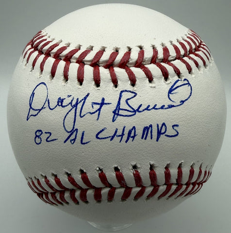 DWIGHT BERNARD Signed Official MLB Baseball w/ "82 AL Champs" - AUTO - BAS