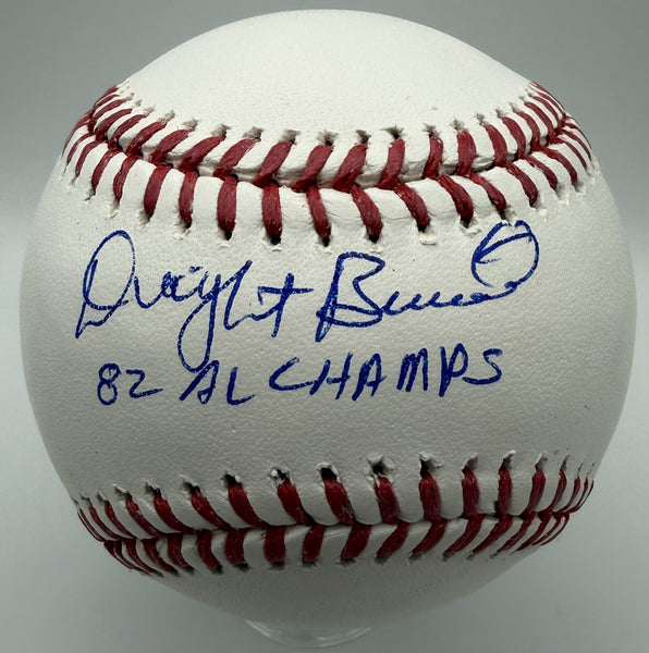 DWIGHT BERNARD Signed Official MLB Baseball w/ "82 AL Champs" - AUTO - BAS