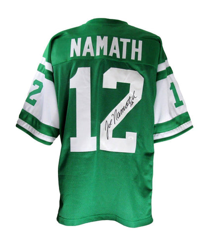 Joe Namath Autographed Green Custom Football Jersey New York Jets JSA