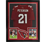 Patrick Peterson Signed Arizona Cardinals Large Framed Maroon NFL Jersey