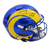 Eric Dickerson Signed Los Angeles Rams Speed Flex Authentic NFL Helmet + Inscr