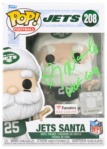 Kevin Mawae Signed New York Jets 'SANTA' Funko Pop Doll #208 - (SCHWARTZ COA)