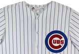 Cubs Kris Bryant Signed White Pinstripe Majestic Cool Base Jersey BAS #BR84239