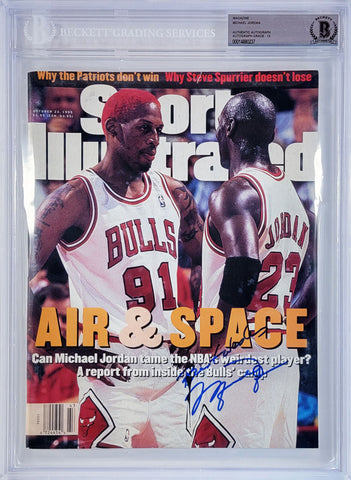 Michael Jordan Autographed SI Bulls Gem 10 Auto Best Wishes Beckett 14880237