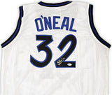 MAGIC SHAQUILLE SHAQ O'NEAL AUTOGRAPHED WHITE JERSEY BECKETT WITNESS 215717